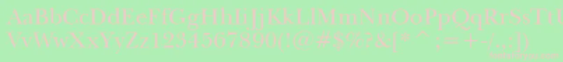 NewBaskervilleBt Font – Pink Fonts on Green Background