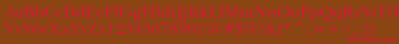 NewBaskervilleBt Font – Red Fonts on Brown Background