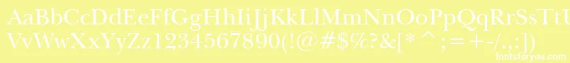NewBaskervilleBt Font – White Fonts on Yellow Background