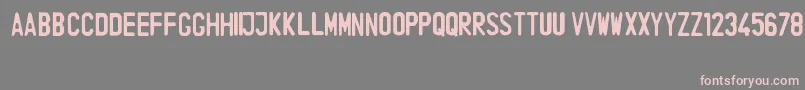 IndonesiaLicensePlate-Schriftart – Rosa Schriften auf grauem Hintergrund