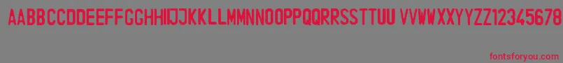 IndonesiaLicensePlate Font – Red Fonts on Gray Background