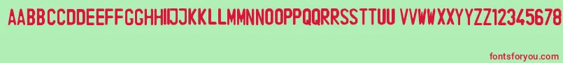 IndonesiaLicensePlate Font – Red Fonts on Green Background