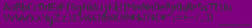 ChildrenalienRegular-Schriftart – Schwarze Schriften auf violettem Hintergrund