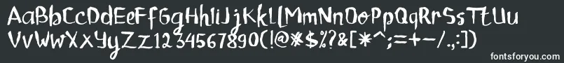 ChildrenalienRegular Font – White Fonts on Black Background