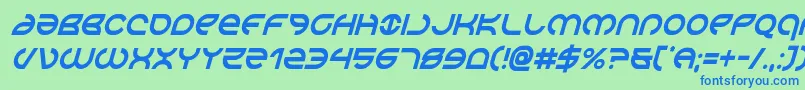 Aetherfoxcondital Font – Blue Fonts on Green Background