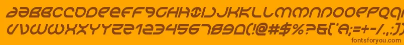 フォントAetherfoxcondital – オレンジの背景に茶色のフォント