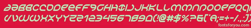 Aetherfoxcondital-fontti – vihreät fontit punaisella taustalla