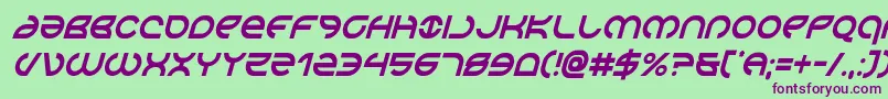 Aetherfoxcondital-fontti – violetit fontit vihreällä taustalla