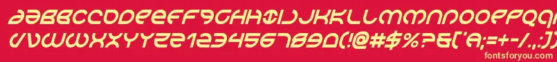 Aetherfoxcondital Font – Yellow Fonts on Red Background