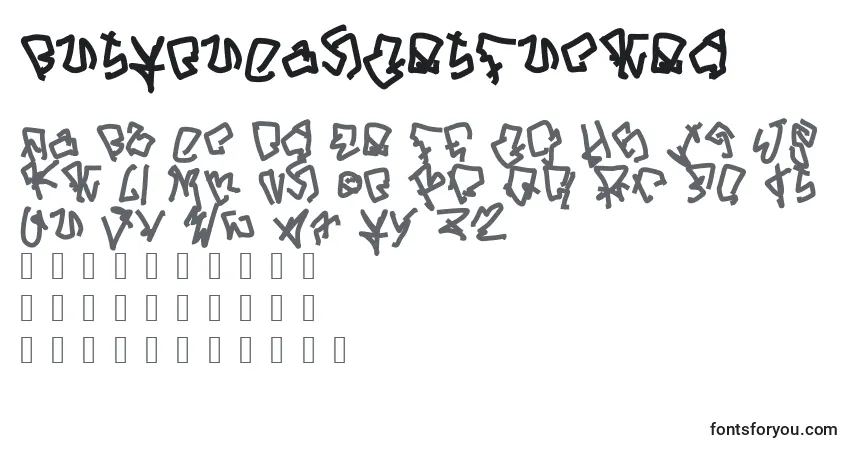 Schriftart ButYouCanGetFucked – Alphabet, Zahlen, spezielle Symbole