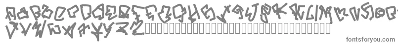 ButYouCanGetFucked-fontti – harmaat kirjasimet valkoisella taustalla