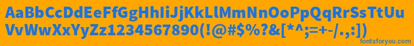 SourcesansproBlack Font – Blue Fonts on Orange Background