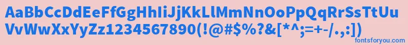 SourcesansproBlack Font – Blue Fonts on Pink Background