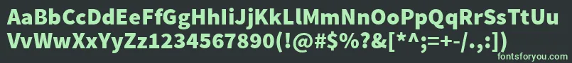 フォントSourcesansproBlack – 黒い背景に緑の文字