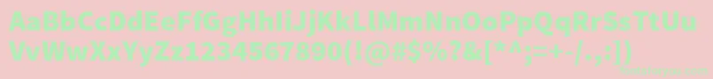 SourcesansproBlack Font – Green Fonts on Pink Background