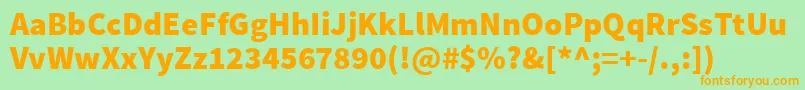 SourcesansproBlack Font – Orange Fonts on Green Background