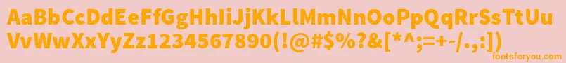 SourcesansproBlack Font – Orange Fonts on Pink Background
