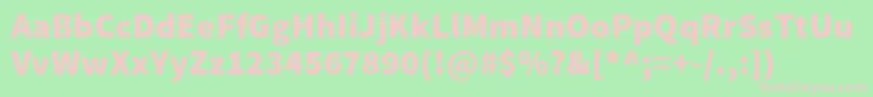 SourcesansproBlack Font – Pink Fonts on Green Background