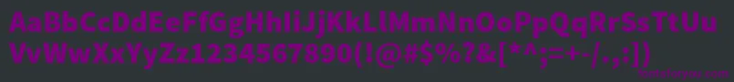 SourcesansproBlack Font – Purple Fonts on Black Background
