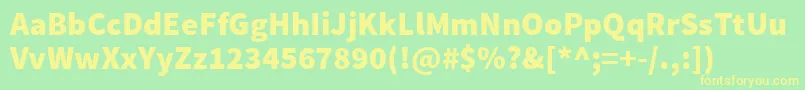 Police SourcesansproBlack – polices jaunes sur fond vert
