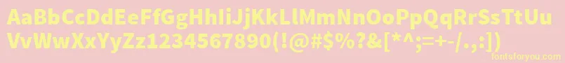 SourcesansproBlack Font – Yellow Fonts on Pink Background
