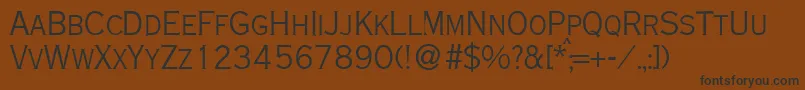 CoppersmalldbNormal-Schriftart – Schwarze Schriften auf braunem Hintergrund