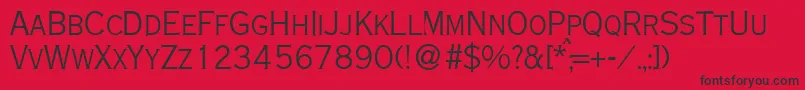 CoppersmalldbNormal Font – Black Fonts on Red Background