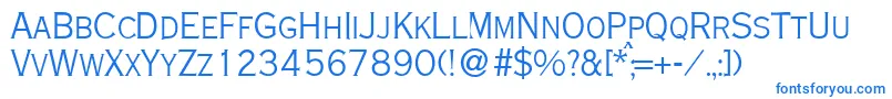 Шрифт CoppersmalldbNormal – синие шрифты на белом фоне