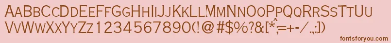 Police CoppersmalldbNormal – polices brunes sur fond rose