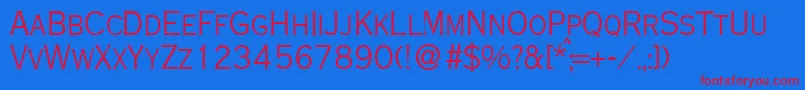 CoppersmalldbNormal Font – Red Fonts on Blue Background