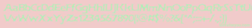 JekyllBrk Font – Green Fonts on Pink Background