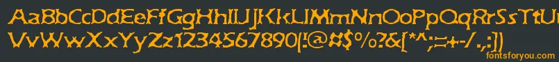 JekyllBrk Font – Orange Fonts on Black Background