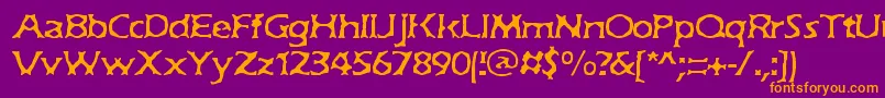 JekyllBrk Font – Orange Fonts on Purple Background