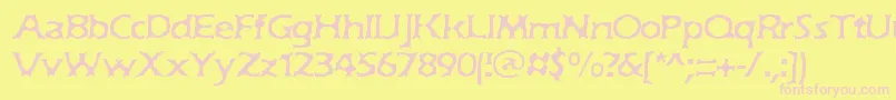 Police JekyllBrk – polices roses sur fond jaune