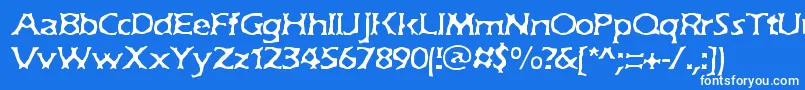 フォントJekyllBrk – 青い背景に白い文字