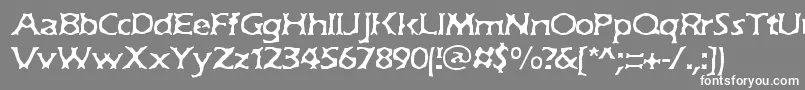 フォントJekyllBrk – 灰色の背景に白い文字