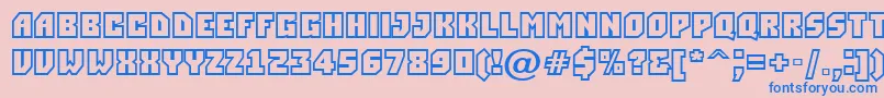 Simplerclg Font – Blue Fonts on Pink Background