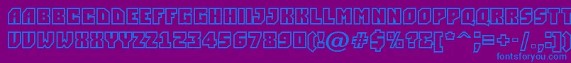 Simplerclg Font – Blue Fonts on Purple Background
