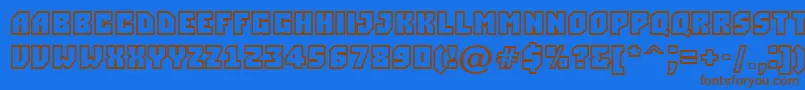 Simplerclg Font – Brown Fonts on Blue Background