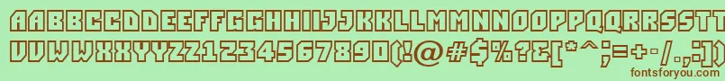 Simplerclg Font – Brown Fonts on Green Background