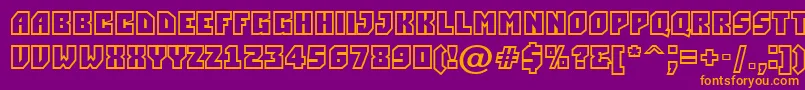 Simplerclg Font – Orange Fonts on Purple Background