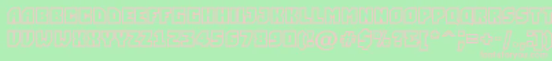 フォントSimplerclg – 緑の背景にピンクのフォント