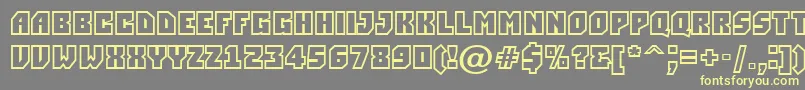 フォントSimplerclg – 黄色のフォント、灰色の背景