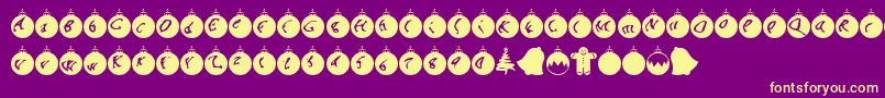 Ornamental Font – Yellow Fonts on Purple Background