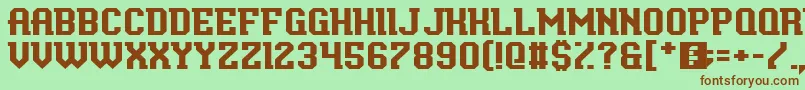 BaxtersSlab Font – Brown Fonts on Green Background