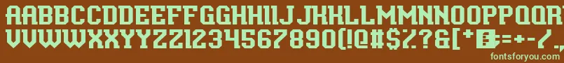 Шрифт BaxtersSlab – зелёные шрифты на коричневом фоне