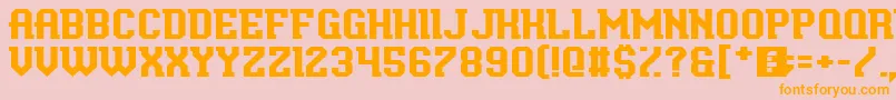 BaxtersSlab Font – Orange Fonts on Pink Background