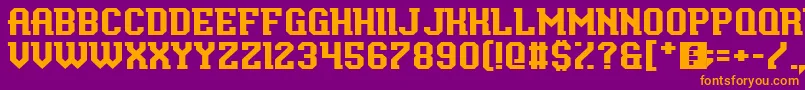 BaxtersSlab Font – Orange Fonts on Purple Background