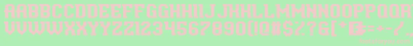 BaxtersSlab-fontti – vaaleanpunaiset fontit vihreällä taustalla