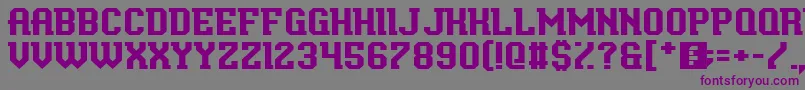 BaxtersSlab Font – Purple Fonts on Gray Background